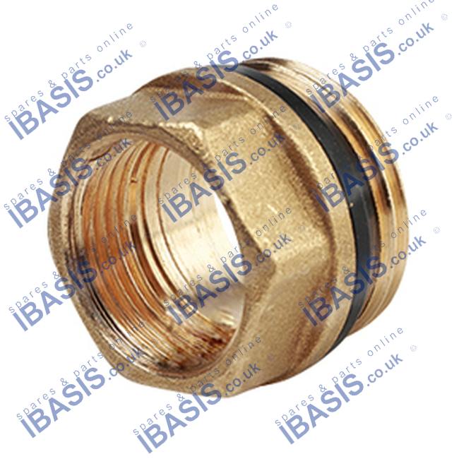 R593D 3/4M X 3/8F REDUCER MALE-FEMALE THREADED, WITH SELF-SEALING - Hanicks