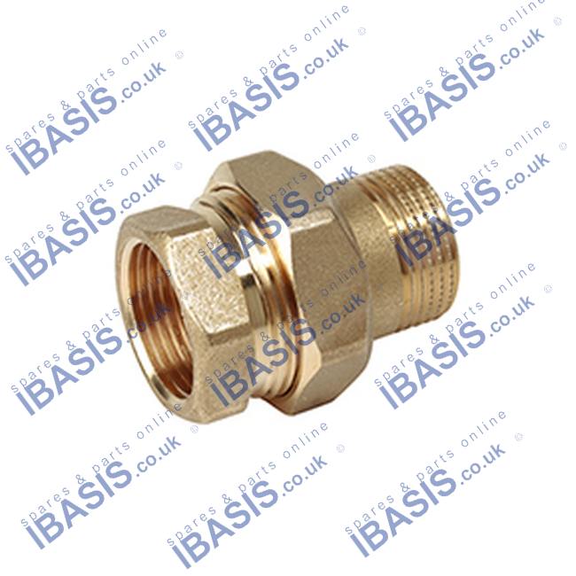 R18G RP 1” X R 1” 3-PIECE STRAIGHT FITTING, WITH FEMALE-TAIL PIECE MALE ...