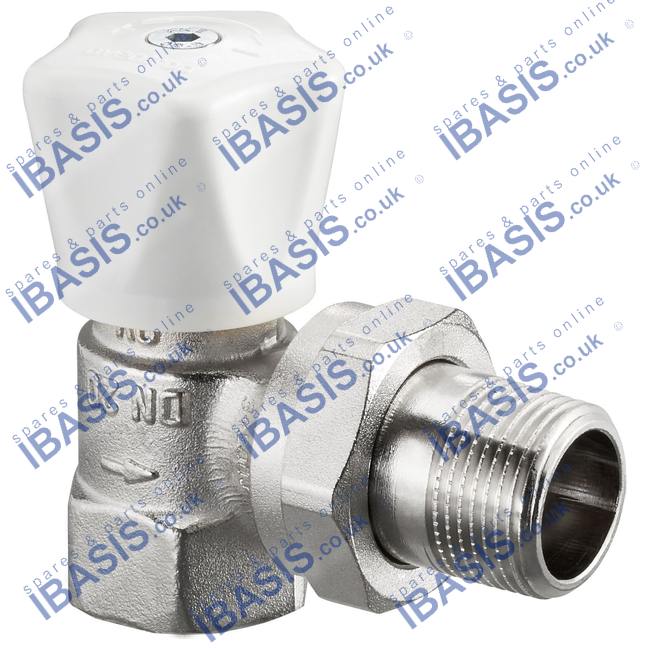 HRV MANUAL RADIATOR VALVE, ANGLE DN 10, RP ? X R ?, PN 10, REDUCED ...