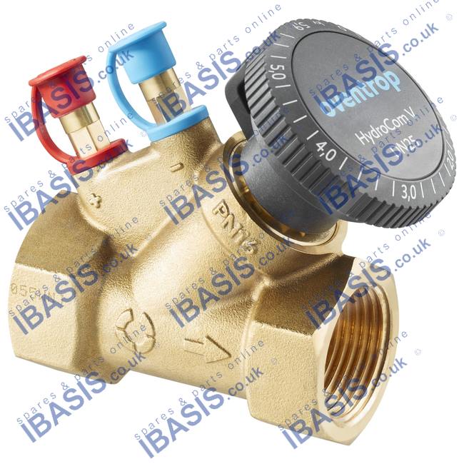 DOUBLE REGULATING VALVE HYDROCOM V PN 16, DN 32, INTERNAL THREAD, KVS ...