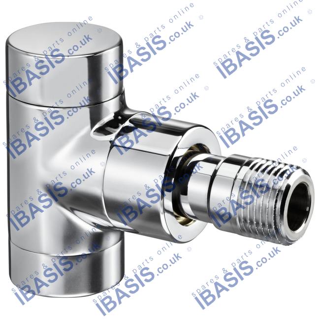 COMBI E RADIATOR LOCKSHIELD VALVE, ANGLE DN 15, PN 10, STAINLESS STEEL ...