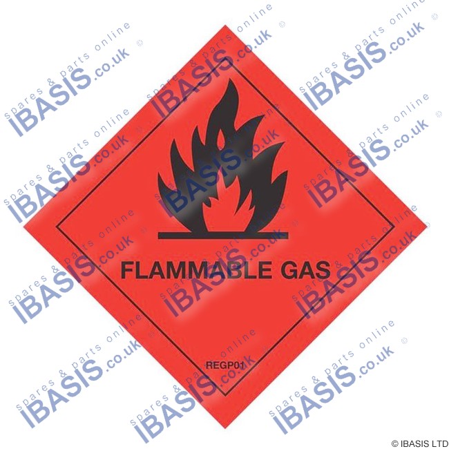 FLAMMABLE GAS WARNING DIAMOND (1) - Hanicks